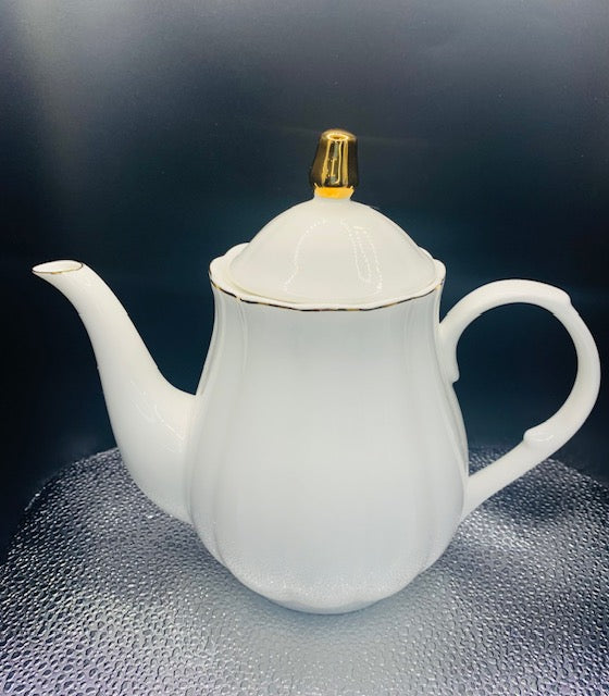 BTat Porcelain Teapot with Stainless Steel Infuser
