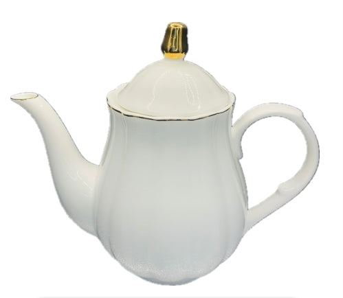BTat Porcelain Teapot with Stainless Steel Infuser